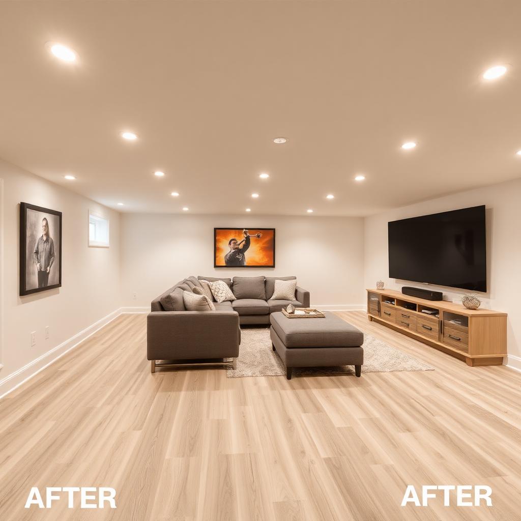Basement finish-out — after