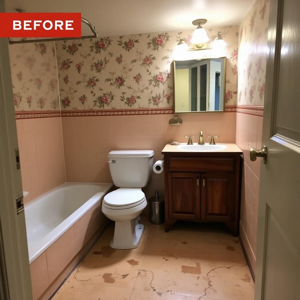 Guest bath full remodel — before
